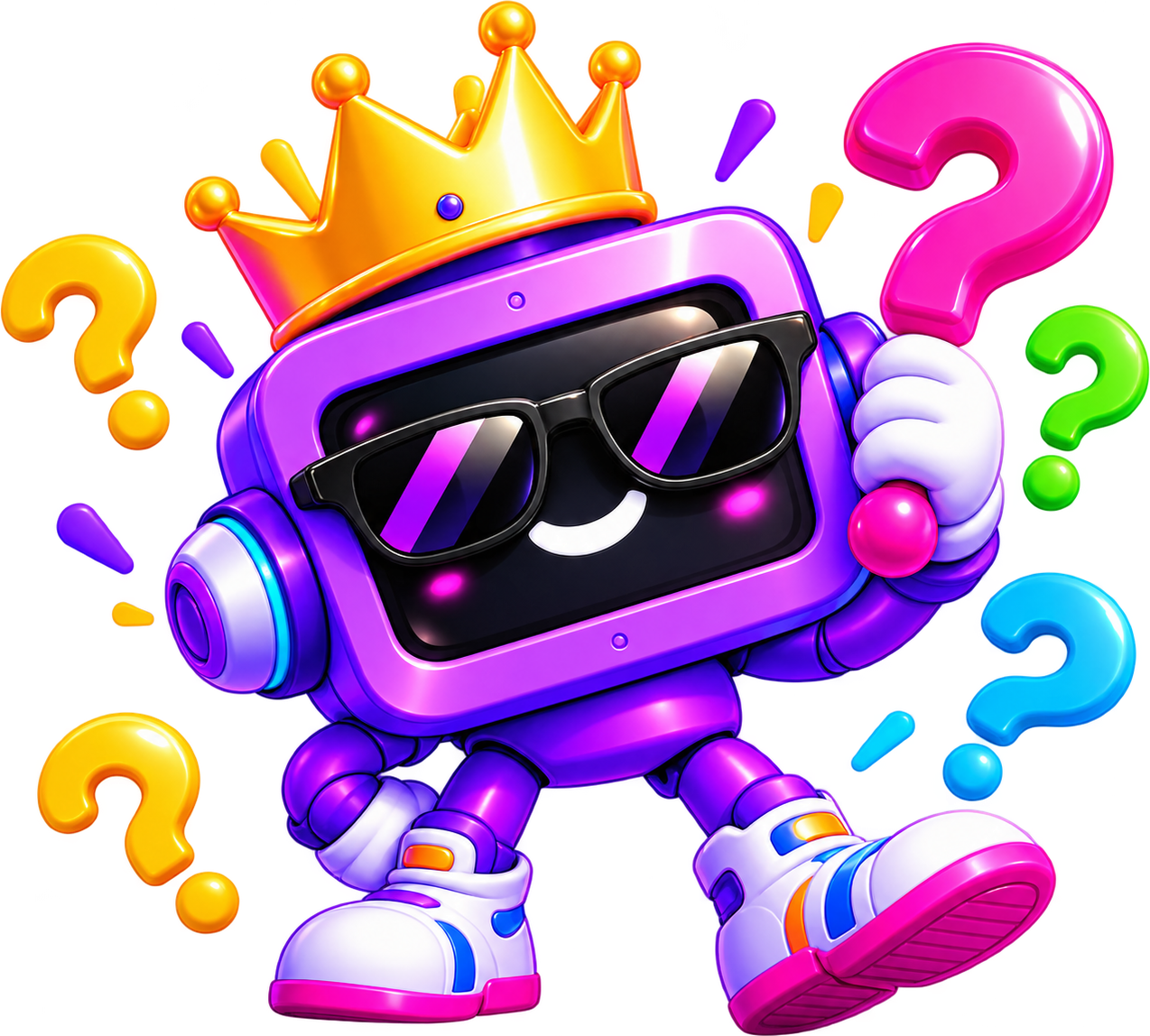 Bopzi Mascot with Question Marks